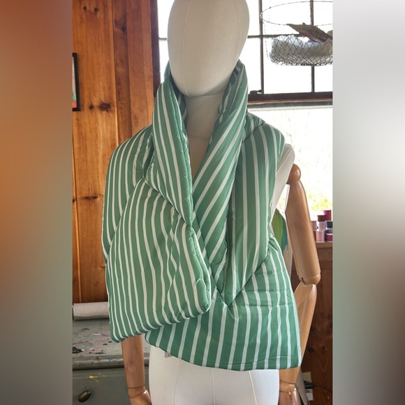 Maeve Anthropologie Striped Puffer Scarf - Picture 2 of 10
